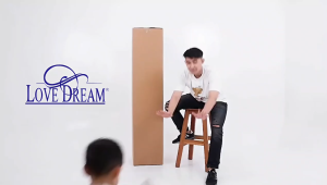 love dream springbed kasur matras standard cool blue quilting kniting dipan divan minimalis roll bed vakum bed vacuum ergonomic spring bed kasur pres Garansi pegas 10 tahun Furniture