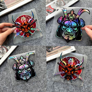 Jdm Laser Phản Quang Nhật Bản Samurai Chiến Binh Hình dán trang trí cửa sổ xe hơi bình nhiên liệu Bìa Sticker nhãn cào Xe Máy/Xe Khác Nhau Dán Chống Thấm Nước Và UV-Chống Dán