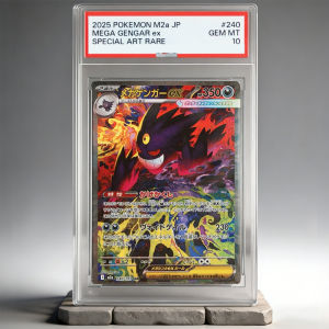 Keeppley | DIY PTCG Rating Card Single Card 2025 M2a JP MEGA GENGAR Ex RARE 240 GEM MT 10 Hobby Collection Anime Card Game Flash Card Toy