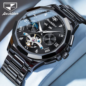 JSDUN watch for men waterproof original new style fully automatic machinery luminous dual calendar multifunctional skeleton dial Stainless steel fashion business mechanical men watch