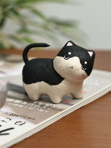 Đồ Trang Trí Bàn Làm Việc Hình Mèo Giấy Lụa Dễ Thương Chữa Lành Thương Tích Thủ Công Mỹ Nghệ Đồ Trang Trí Không Gian Ô Tô