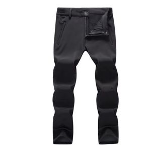 Winter Mens Fashion Outdoor Velvet Riding Skiing Camping Mountaineering Fishing Waterproof Pants