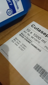 AUTHENTIC CUTASEPT F 1 LITER  Skin Disinfectant- 2027 and 2028 EXPIRATION DATE