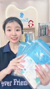 Khăn sữa Benty họa tiết combo 5 khăn tiện lợi chất sợi tre cao cấp an toàn cho bé