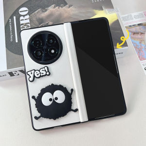 Cute Cartoon Case for OPPO Find N5 Fold Luxury PU Leather Phone Casing Shockproof Magnetic Hinge Cover Accessories for OPPO Find N5