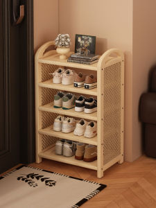 Indoor Entrance Multi-Layer Shoe Rack Simple Indoor Storage Shelf Nan Bamboo Shoe Organizer New Model Space-Saving Easy Assembly