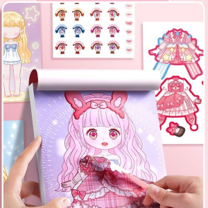 Sticker Book for Kids Dress Sticker Paper Doll Guka Sticker Princess Toy Book Whole Body Dress Up Girl Dress Up Stickers
