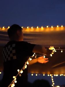 Lampu Tumblr Hias Bulat 80 LED String Light Dekorasi Natal Baterai/USB Lampu Hias Tenda Camping