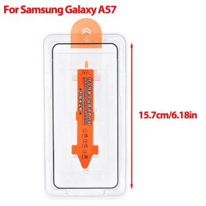 3Pcs For Samsung Galaxy A57 Dust-Free Chamber High-Aluminium Tempered Glass Screen Protector Easy to Install Anti-peep Privacy Protective Film