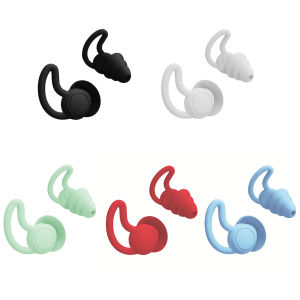1 Pair Silicone Soundproof Ear Plugs Noise Insulation Soft Sleeping Earplugs
