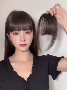 NEW! Seamless Clip-On Bangs With sideburns