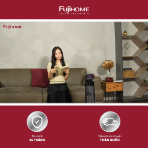 Quạt sưởi gốm thông minh Fujihome FH3303B 2000W điều khiển giọng nói tiếng Việt - phun sương tạo ẩm - BH 24 THÁNG