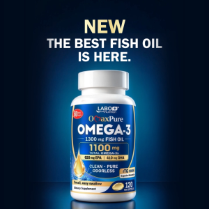 [2 Boxes] LABO Nutrition OmaxPure 1100mg rTG Omega-3 Fish Oil EPA DHA | IFOS Certified High Potency Pure & Fresh | Heart Health Brain & Active Lifestyle Mini Softgels 240s | No Fishy Burps Aftertaste
