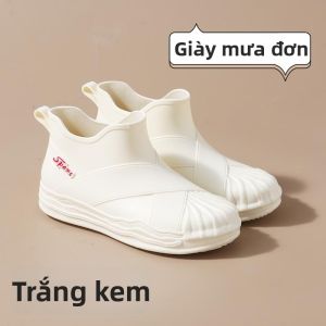 Giày Mưa Thời Trang Cổ Thấp Ngọt Bền Chống Trượt Đầy Đủ