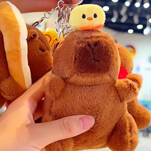 ⭐2025 HOT⭐ [Msia Ready Stock] Cute Japan Capybara Keychain Plush Toy Kapibara Keychain Capibara Murah Keychain 卡皮巴拉