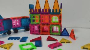 32/76/122PCS Magnetic Building Blocks Construction Set DIY Montessori Sensory Educational Toy For 3+ Old Kids Birthday Gift