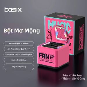 Loa Mini Không Dây Di Động Dành Cho Điện Thoại Thông Minh Có Đèn Và Dây Đeo Thiết Kế Ít Tiếng Ồn Món Quà Lý Tưởng Cho Phụ Nữ Và Các Bạn Gái