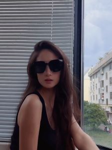 กล้อง แว่นตา เกาหลี ด้วย สีดำ คู่รัก แฟชั่น UV400 แว่นกันแดด องกันรังสียูวี ป้องกันแสงสะท้อน