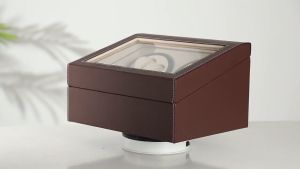Kotak Tempat Jam Tangan 4+6 Slot Double Head Automatic Watch Winder Electric