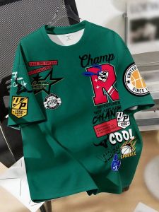 ใหม่ Creative Breathable Mens เสื้อยืดพิมพ์ลาย Graffiti กลางแจ้งแห้งเร็วสบายกีฬา TOP