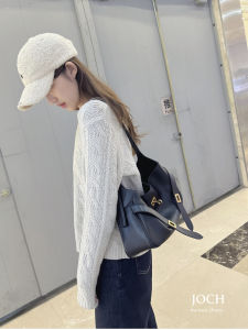 JOCH Belair Top Layer Cowhide Leather Large Capacity Shoulder Tote Bag Fashionable Underarm Bag Casual Style Soft Leather