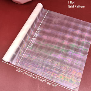 1Roll BOPP Holographic Precoated Film Glitter Holographic Overlay Laminating Film Waterproof&Scratch-Proof For Scrapbooking
