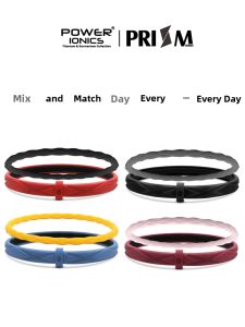 POWER IONICS | Stylish Waterproof Multiple Mineral Silicone Bracelet Set