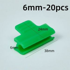20pc 6mm Green Plastic Greenhouse Film Clips Windproof Garden Clips for Securing Greenhouses Shade Netting Gardening Accessories