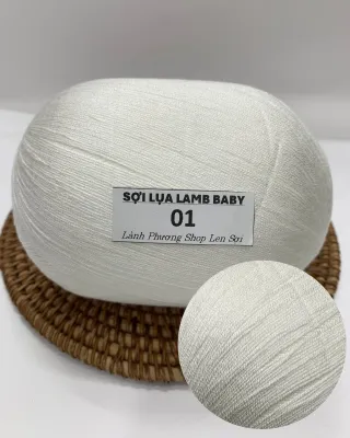 Sợi Lụa Lamb Baby Đan Móc Áo Váy Đầm Cuộn 150gr
