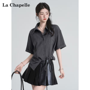 La Chapelle | Korean Style Lace Panelled Short Sleeve Summer Blouse
