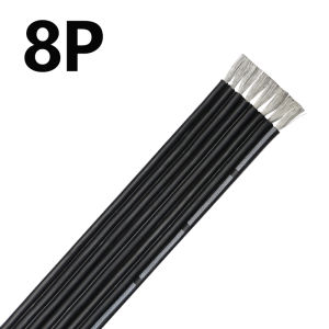 Dây Đồng Song Song Bằng Silicon Màu Đen 30AWG-20AWG Đa Lõi 2P/3P/4P/5P/6P/8P/10P Cáp Đồng Siêu Linh Hoạt Chịu Nhiệt Tùy Chọn 3/5/10M
