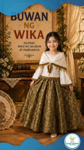 Buwan ng Wika Maria Clara Filipiniana Dress Traditional Filipino Costume School Program Cultural Festival Outfit for Girls