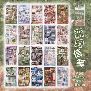 Yu Xian หนังสือติดบล็อกสไตล์อเมริกันแบบวินเทจสไตล์อินส์เกาหลี หนังสือติดตกแต่งหน้าปกและหัวข้อต่างๆ