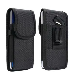 Nylon Belted Waist Bag for Huawei Nova7 65/7 Inch Mens Horizontal And Vertical Hanging Phone Bag Retro Style Soft Oxford Cloth