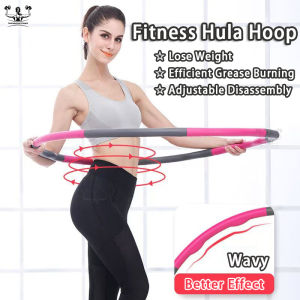 Hula Hoop 8 Detachable Adjustable Fitness Hula Hoop Weight Loss Hula Hoop Yoga Circle Elastic Snap Design Professional Fitness Slimming Training Workout Sports 呼啦圈