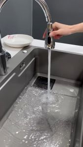 360° Rotatable Universal Faucet Extender 3-Speed Adjustable Sink Sprayer High Pressure Bathroom Kitchen Shower Washbasin Spray Head Faucet Bubbler Nozzle Water Tap Extend Adapter Filter Purifier