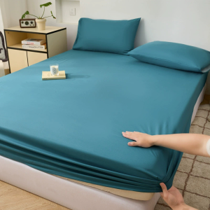 ชุด3ชิ้น ฝาครอบป้องกันที่นอนกันน้ำ ผ้าปูที่นอนกันน้ำ ผ้าคลุมที่นอน ชุดผ้าปูที่นอน มาพร้อมกับปลอกหมอน สีธรรมดา