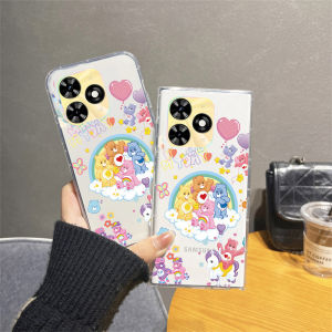 เคสโทรศัพท์ดีไซน์ Infinix Hot 40i 40 Pro Smart 8 HD Tecno Spark 20 Pro 20C และเคสโทรศัพท์ดีไซน์ Tecno Spark 20 Pro 20C คู่หน้าที่ 1 ของหนี้เมฆ การ์ตูนติดตูดินโบว์แคร์แบร์ซิลิโคนใส 2024