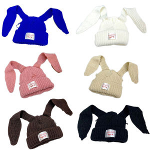 Rabbit hat knitted hat neutral hat bean hat warm hat rabbit hat