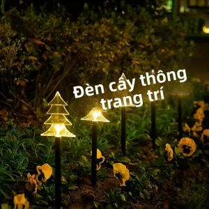 Bộ 5 Đèn LED Năng Lượng Mặt Trời Đèn Cây Giáng Sinh Ngoài Trời Sân Vườn Lễ Hội Đèn Chống Nước Sân Trang Trí Chạy Bằng Năng Lượng Mặt Trời Bóng Đèn Bao Gồm