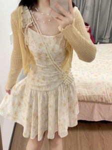 SENWA | Small Size Floral Dress for Spring and Autumn New Style Korean and French Sweet Look