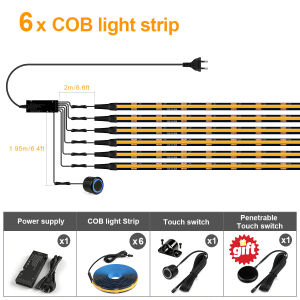 Embedded Touch Sensor Dimmable Swtich Black LED Light For Acoustic Wood Slat TV Background Wall Panel DecorGift 1 Controller