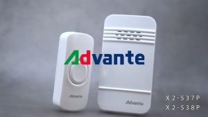 กริ่งไร้สาย (ตัวรับรุ่นใส่ถ่าน) กระดิ่งบ้าน กริ่งประตูไร้สาย 32 เสียง ออดหน้าบ้าน Advante doorbell 220V รุ่น X2-538P