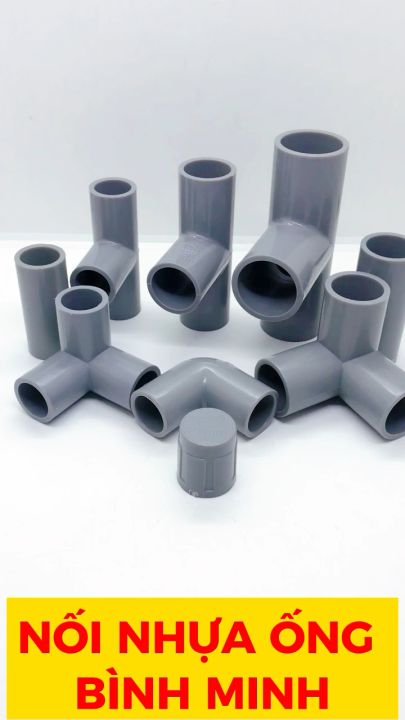 Co Lơ 45 Độ Nối Ống Nước, Co lơi nhựa PVC BÌNH MINH hai đầu dán ống phi 21 27 34