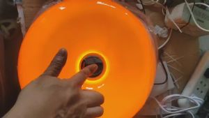 Selebriti Internet Zaman Pertengahan ins Fengwangbuli Donut Lampu Dinding Bilik Tidur Menyentuh Oren Bauhaus Lampu Katil Cahaya Ambien