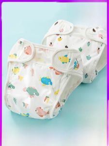 Baby Diaper Pants Washable Baby Diaper Cover Breathable Pure Cotton Leakproof Wetting Proof Pants Waterproof Diaper Summer Newborn