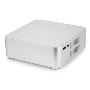 RGEEK L65 All Aluminum Chassis Small Desktop Computer Case PSU HTPC Mini itx pc with Power Supply