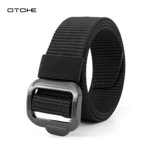 OTOHE เข็มขัดผู้ชายเข็มขัดปรับได้เข็มขัดแทคติคอลสำหรับกิจกรรมกลางแจ้งฟรีสายรัดเอวไนลอนเข็มขัดกางเกงผ้าแคนวาสสำหรับกีฬาที่เรียบง่ายเข็มขัดไนลอนความแข็งแรงสูงเข็มขัดฝึกซ้อมปรับได้