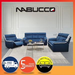 Nabucco SF02 Auto Recliner 1R23 Sofa Set [Water Resistance Fabric Auto Recliner][Ready Stock in Selected Colour][Delivery In West Malaysia Only]