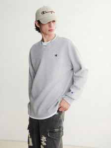 Champion | Autumn Long Sleeve T-Shirt Huafu Texture Faux Two-piece American Casual Style
